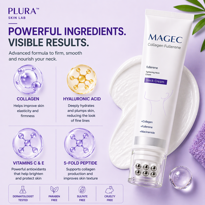 Plura™ Neck Firming Roller Cream – Smooth & Lift the Look of Your Neck in Weeks