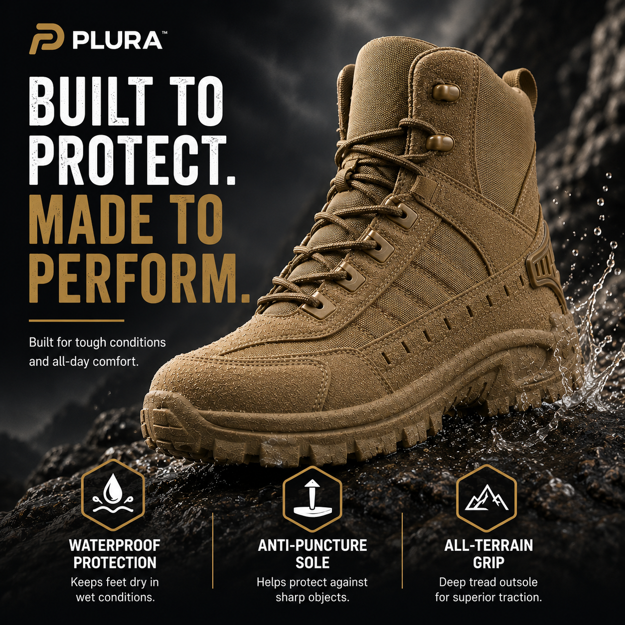 PLURA™ Waterproof Anti-Puncture Work Boots