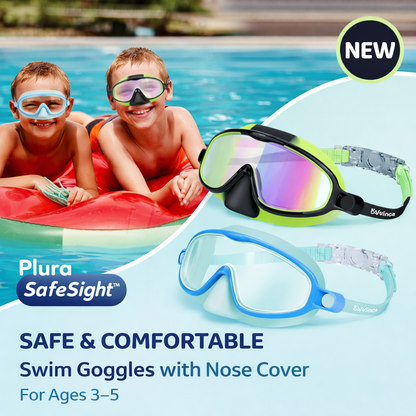PLURA SafeSight™ Kids Swim Mask (No-Leak + Nose Cover)