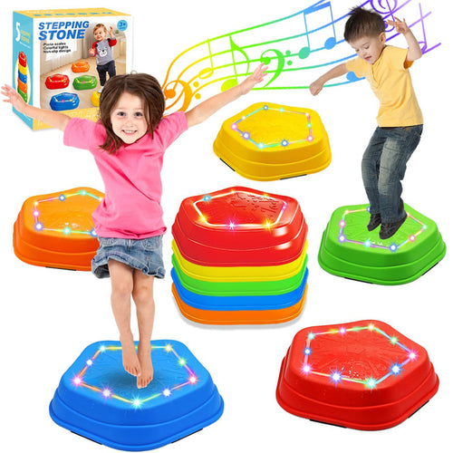 Light-Up Sensory Stepping Stones (5-Pack) – Music, Balance & Fun Play for Kids