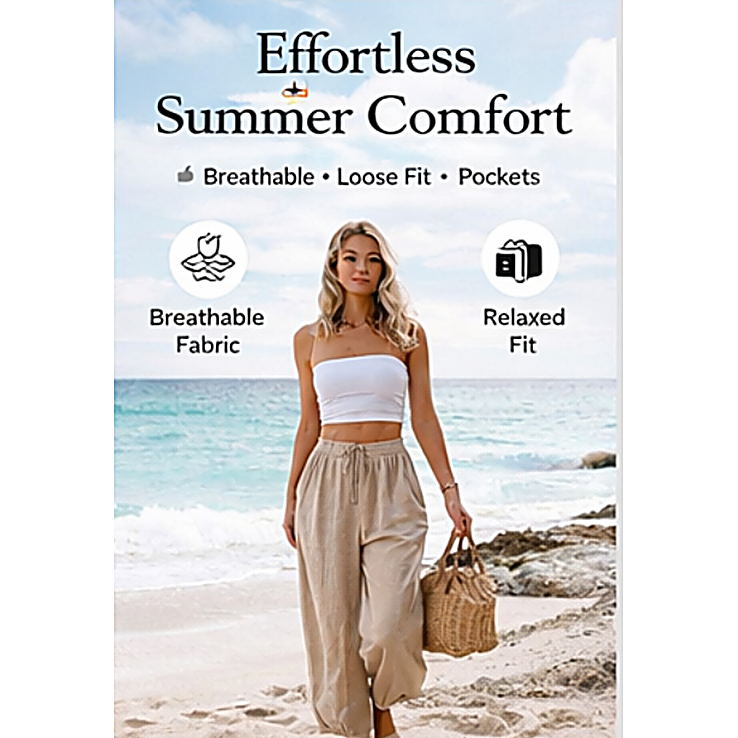 Plura™ Linen Comfort Wide-Leg Pants